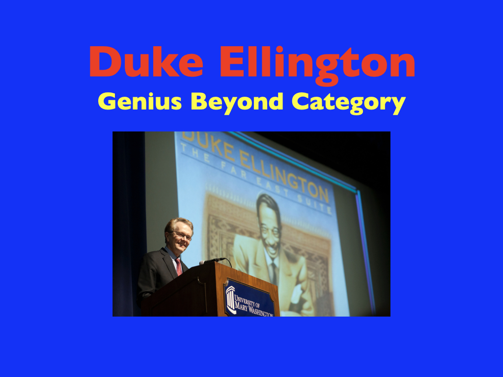 Duke Ellington, Genius beyond Category speaking topic